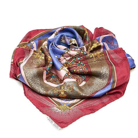 Vintage Dark Blue Silk Hermes Paris Scarf Feux D'Artifice Fire Of 